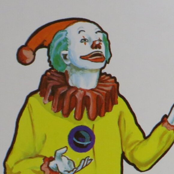 Peabody 60s Clown (1) cards Vintage Artwork Circus Clown - Picture 3 of 4